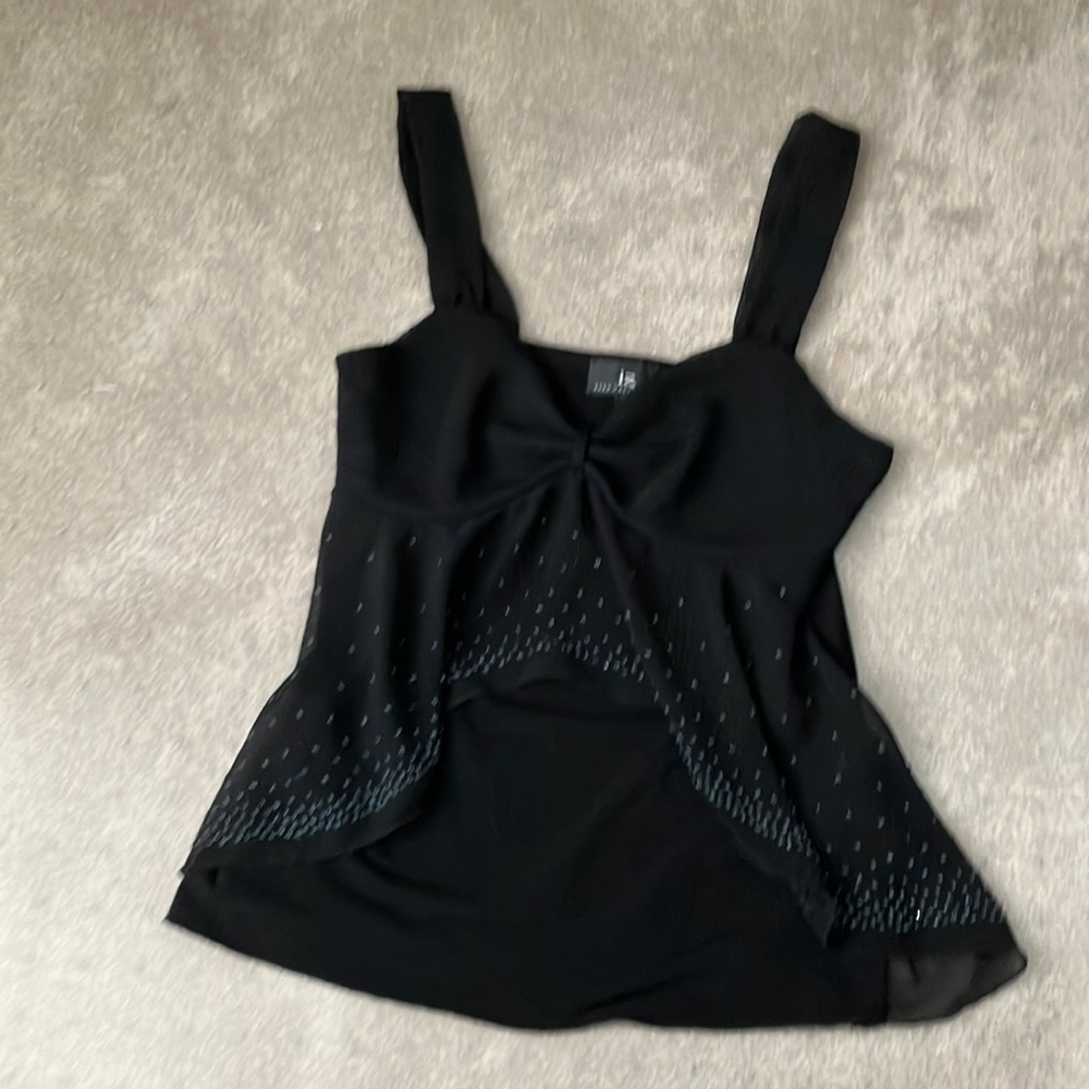 Black tank top size medium with beads